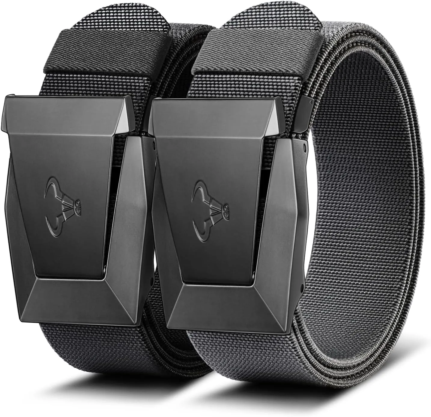 BULLIANT Men Belt Multi Pack,Tactical Stretch Belt Adjustable For Rigger Military Heavy Duty Work 1.5"-Cut For Fit