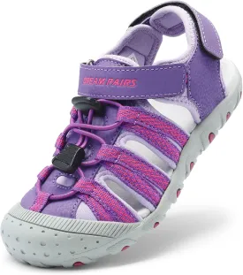 DREAM PAIRS Boys Girls Summer Outdoor Athletic Sport Sandals Hiking Beach Casual Closed Toe Adjustable Multicolor for Toddler/Little/Big Kids