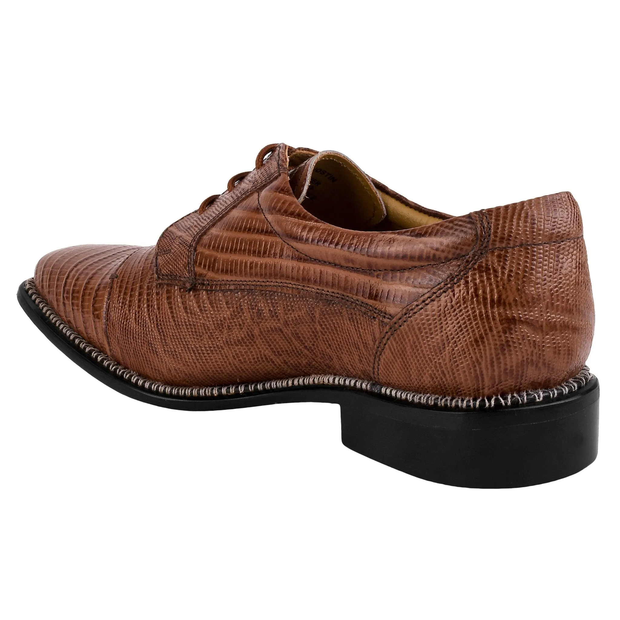 Jostin Genuine Leather Lizard Print Oxford Style Dress Shoes For Men