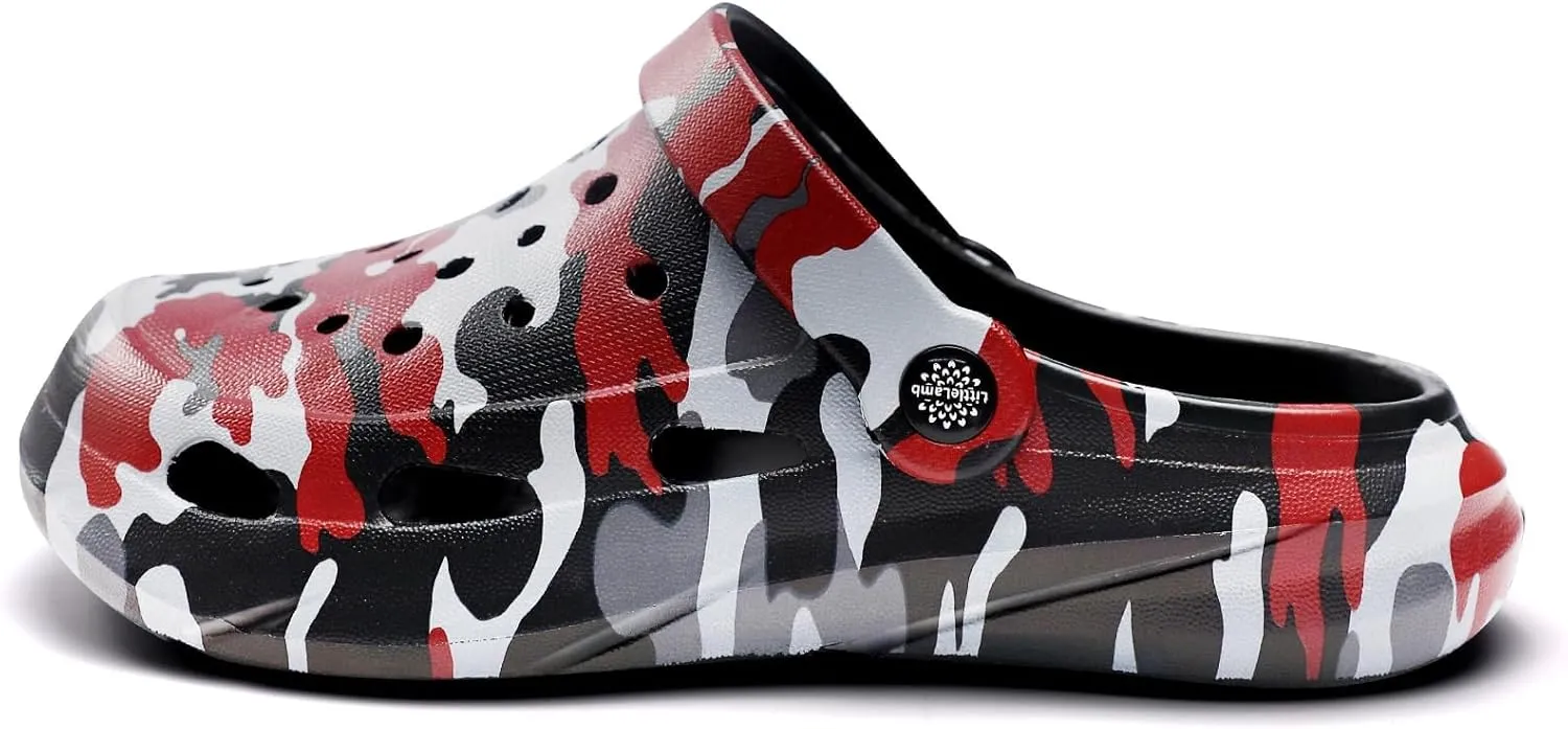 Kids Boys Girls Classic Camo Beach Clogs | Lightweight Water Sandals - Quick-Dry Non-Slip Light and Durable ??Little Kid/Big Kid??