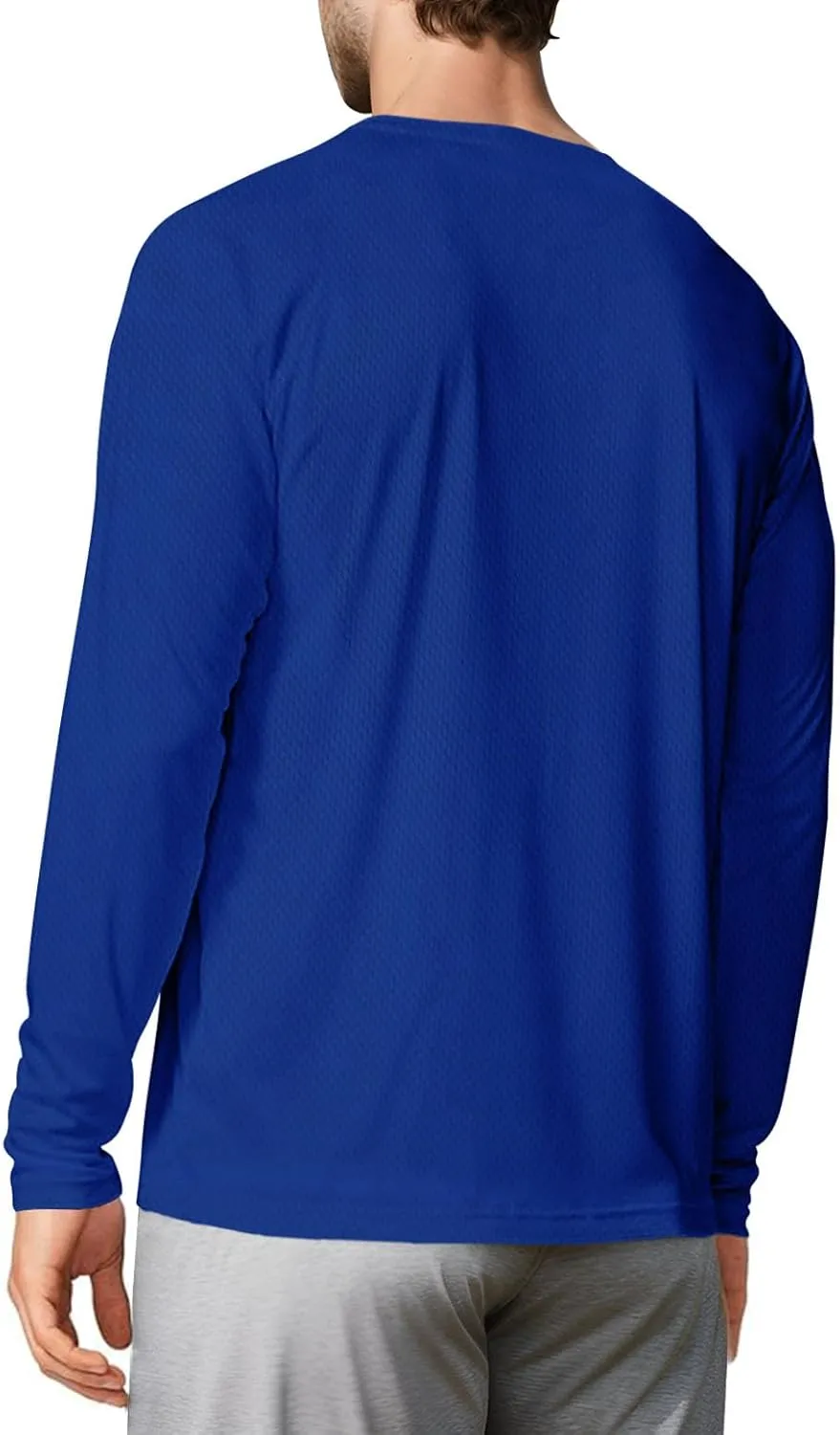 Men's UPF 50  Long Sleeve Tee Shirts UV Sun Protection Quick Dry Tee Shirt Swim Athletic Running Workout