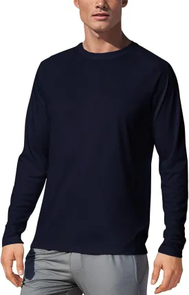 Men's UPF 50  Long Sleeve Tee Shirts UV Sun Protection Quick Dry Tee Shirt Swim Athletic Running Workout