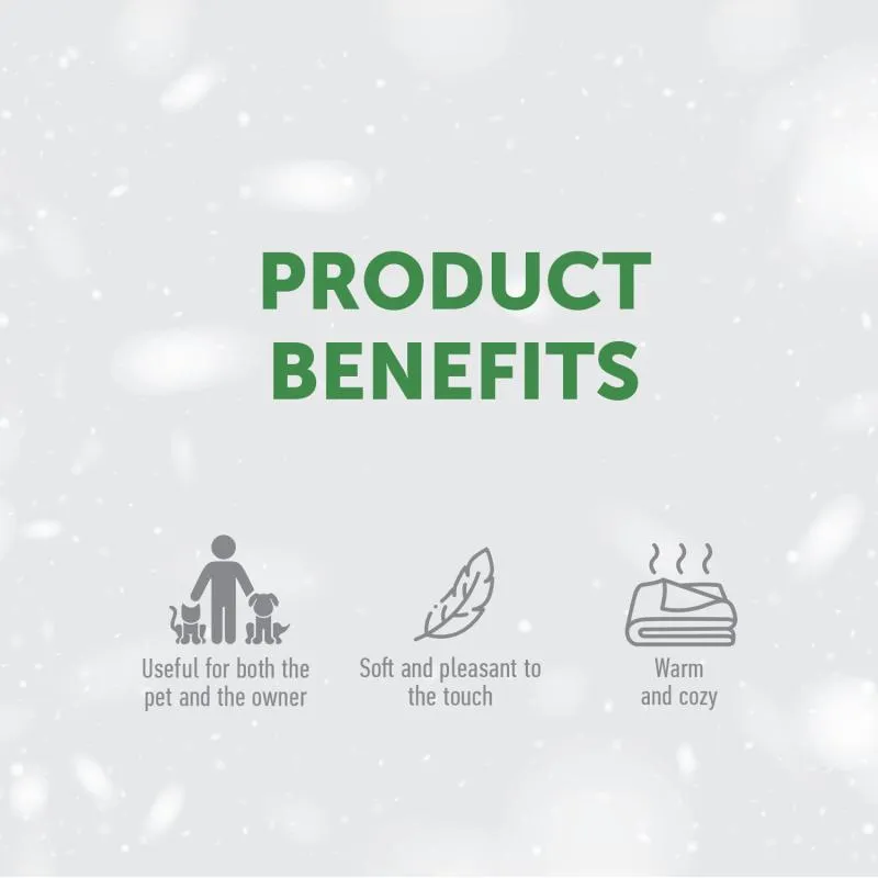 Nature's Protection Superior Care 2-Sided Blanket For Pets Or Their Owners Soft Warm And Cozy Bright Mint