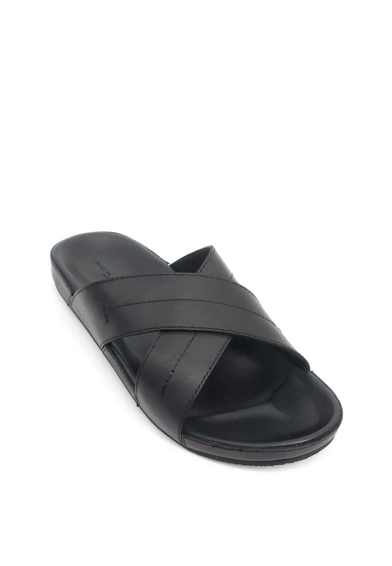 Rad Russel Cross Slider Sandal - Black