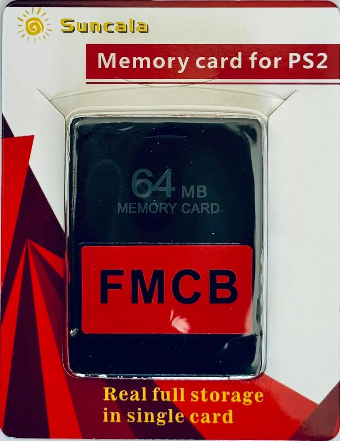 Suncala Upgraded 64MB Game Memory Card - High Speed, Free Macboot FMCB 1.966, PS2 Memory Card, Allows Game Backups from Hard Drive, Ethernet, or USB