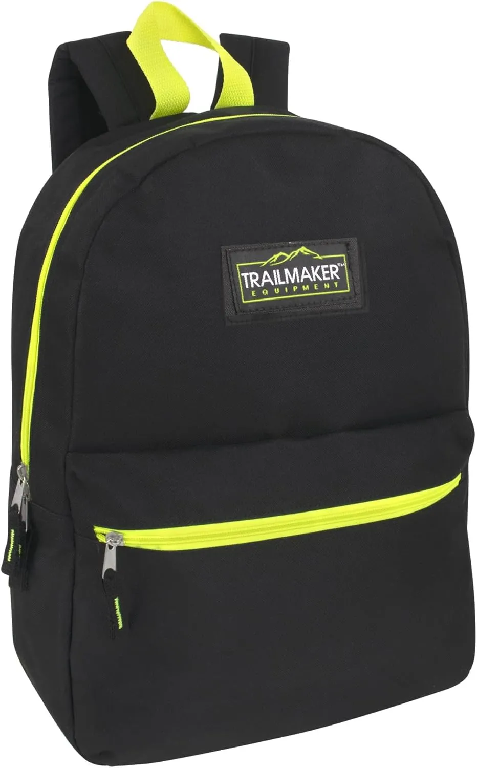Trail maker 24 Pack Classic Backpacks in Bulk Wholesale Back Packs for Boys and Girls (Black Color Trim Pack)