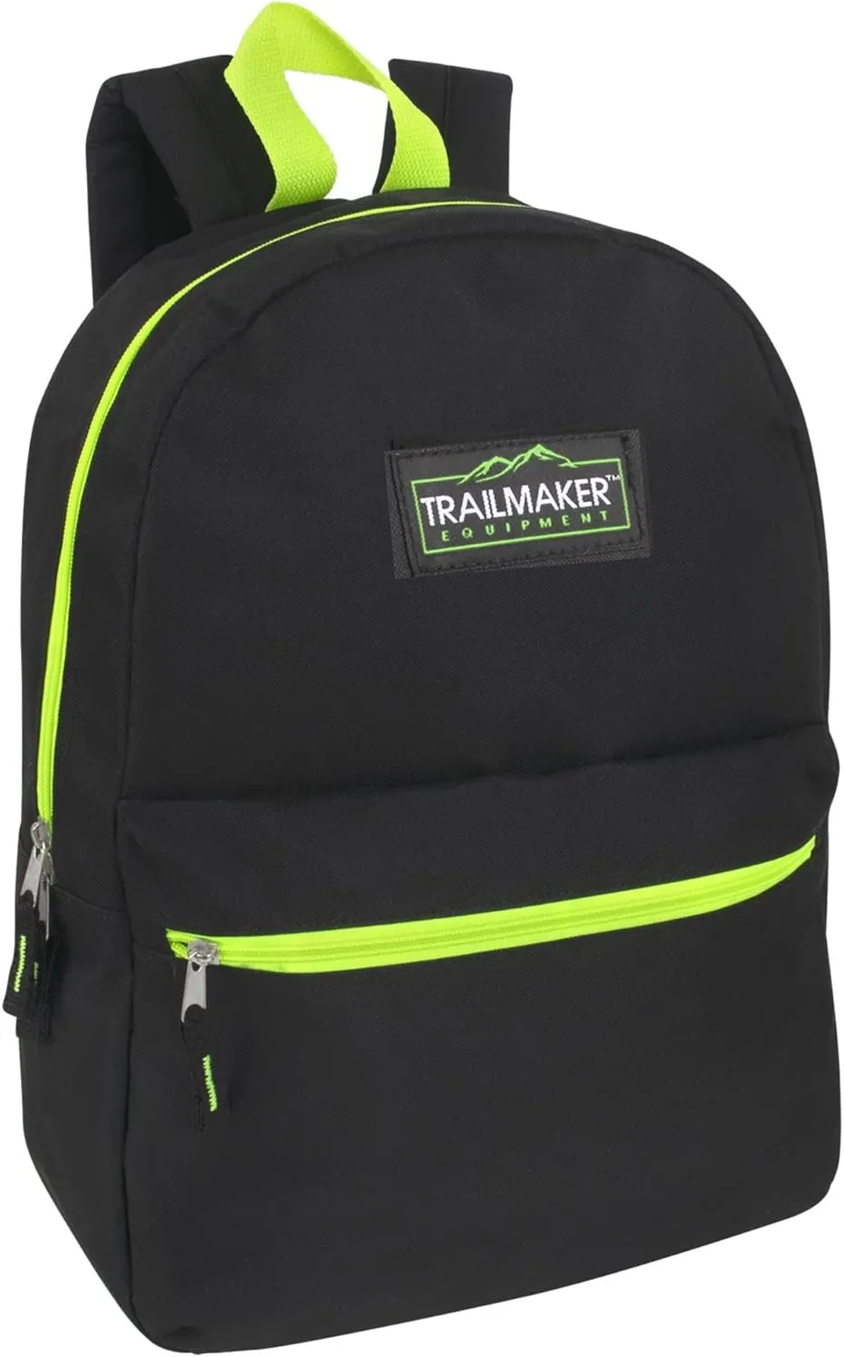 Trail maker 24 Pack Classic Backpacks in Bulk Wholesale Back Packs for Boys and Girls (Black Color Trim Pack)
